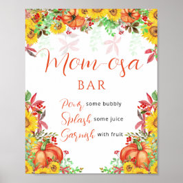 Póster Calabaza floral Poster de bar Mamá-osa