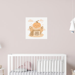 Póster Calabaza fresca de otoño de Kawaii Vibes