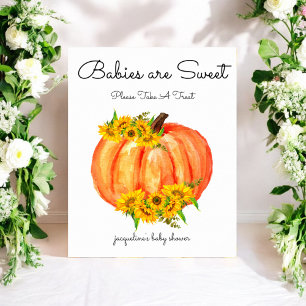 Póster Calabaza Los bebés son un dulce Baby Shower