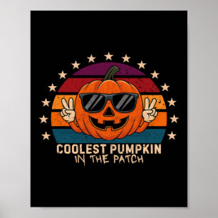 Póster Calabaza Más Cómoda En El Parche Niños Niños Niños