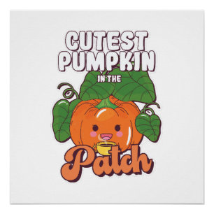 Póster calabaza más linda del sembrado