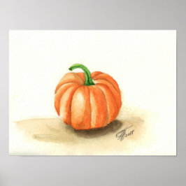 Póster Calabaza naranja brillante