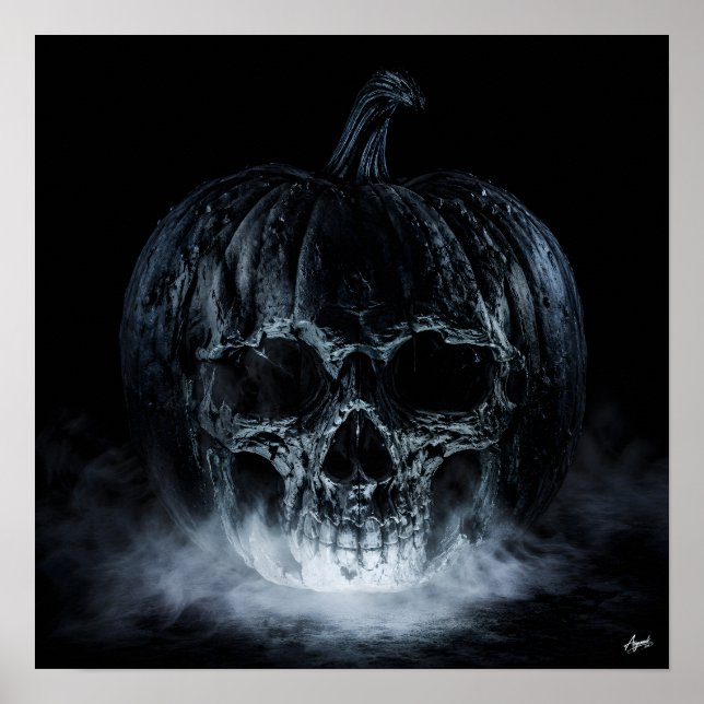 Póster Calabaza Niebla de Cráneo (Frente)