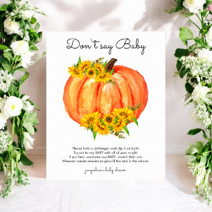 Póster Calabaza no digas Poster del juego del bebé