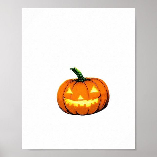 Póster Calabaza nocturna estrellada Halloween Van Gogh Th (Frente)