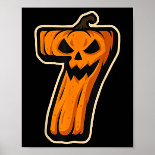 Póster Calabaza número 7 67 Meme Pareja coincidente Hallo