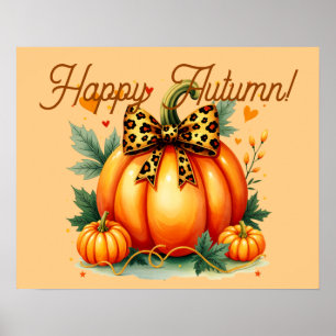 Póster Calabaza otoñal