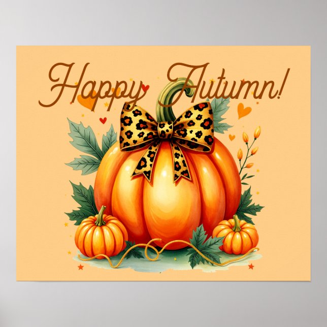 Póster Calabaza otoñal (Frente)