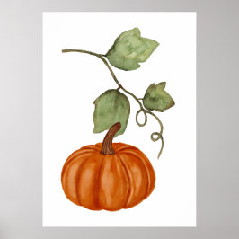 Póster Calabaza otoñal