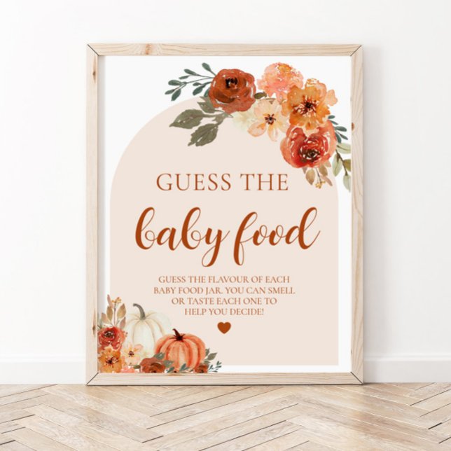 Póster Calabaza otoñal adivina juego de Baby Shower de co (Subido por el creador)