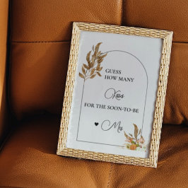 Póster Calabaza otoñal cuántos besos juego de ducha de no