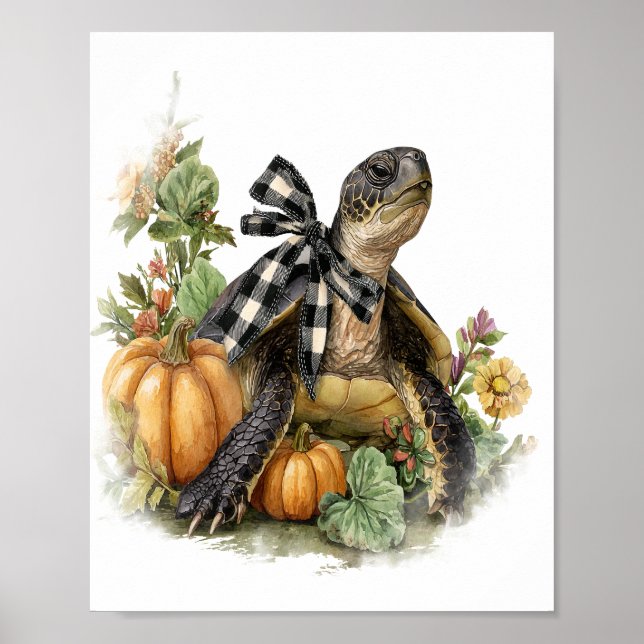 Póster Calabaza otoñal para animales de la camiseta de to (Frente)