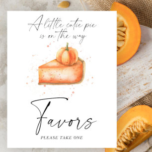 Póster Calabaza pastelera de otoño para baby shower - Rec