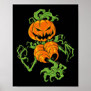 Póster Calabaza perezosa disfraz de Halloween asuste a Ja
