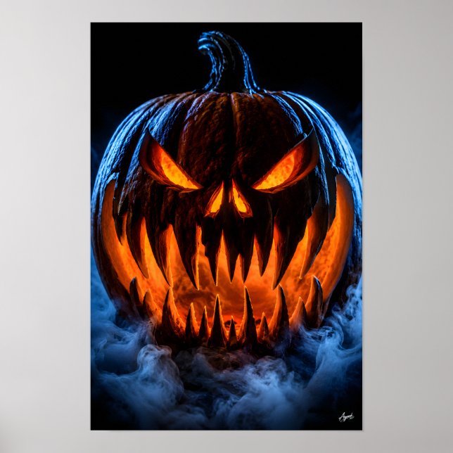 Póster Calabaza Pesadilla Dentuda (Frente)