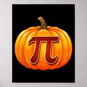 Póster Calabaza Pi, Símbolo Pi Día de la Calabaza Pi Día