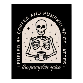 Póster Calabaza picante latte citas graciosas estética br