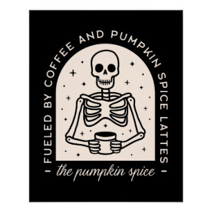 Póster Calabaza picante latte citas graciosas estética br