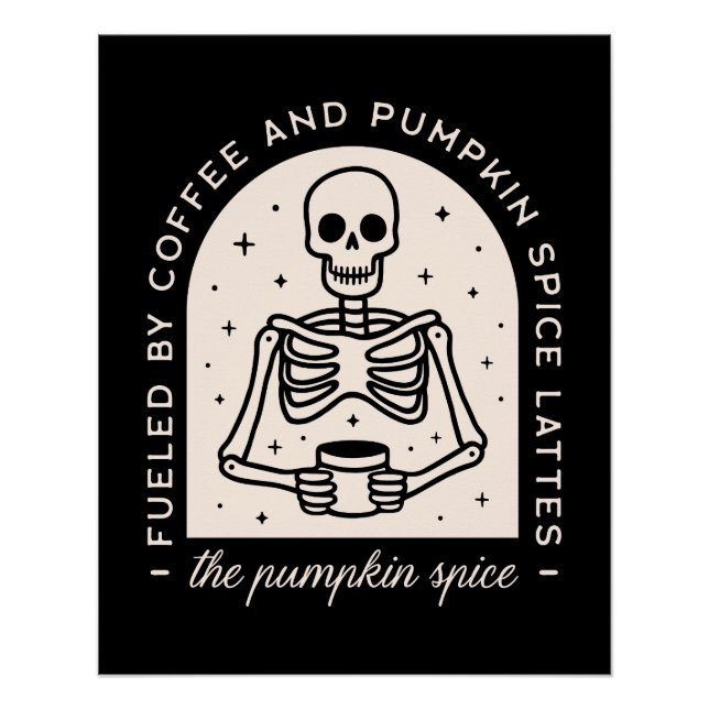 Póster Calabaza picante latte citas graciosas estética br (Anverso)