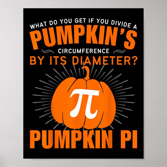 Póster Calabaza Pie Math Halloween Pi Day Costume Hombres (Frente)