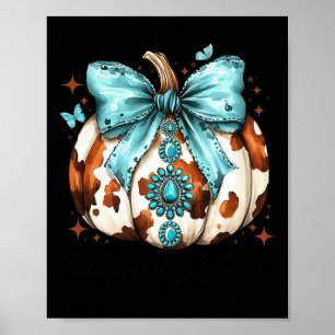 Póster Calabaza Piel de vaca Halloween de la Calabaza Oes