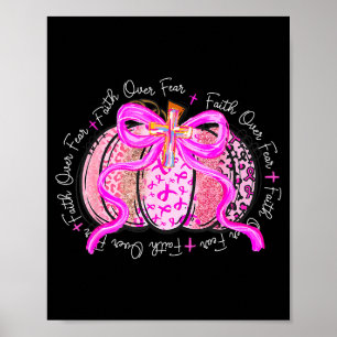 Póster Calabaza Preppy Fe Sobre Miedo Camiseta Cristiana
