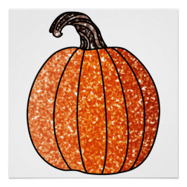 Póster Calabaza purpurina