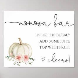 Póster Calabaza rosa Momosa Bar Bebe Rótulo