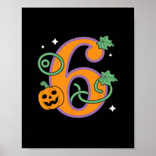 Póster Calabaza Seis Siete 67 Pareja de Halloween 6 Coinc