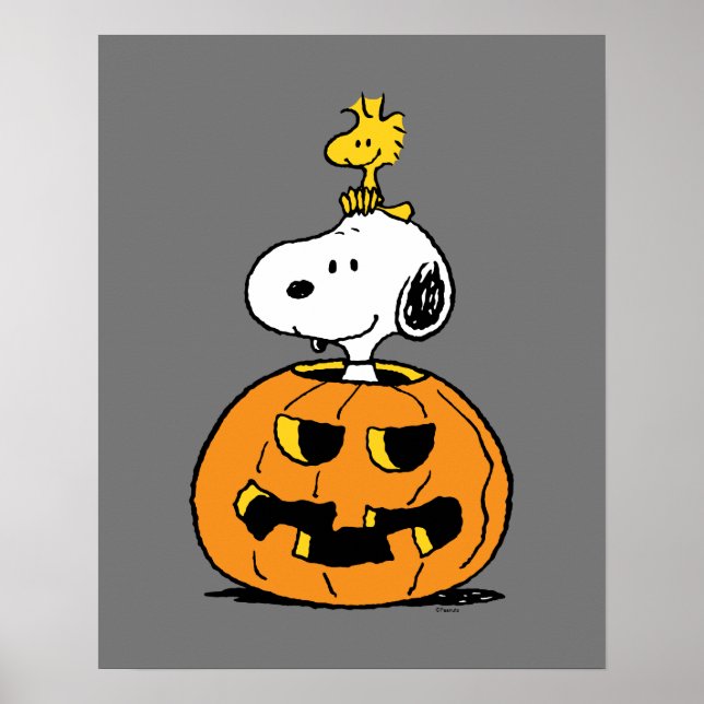 Póster Calabaza Snoopy & Woodstock (Frente)