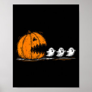 Póster Calabaza soky persiguiendo a los fantasmas adorabl