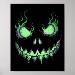 Póster Calabaza temerosa Jack O Lantern Spooky niños de H