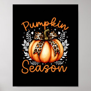 Póster Calabaza Temporada Otoño Otoño Día de Acción de Gr