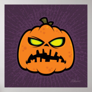 Póster Calabaza Zombie