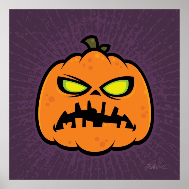 Póster Calabaza Zombie (Frente)