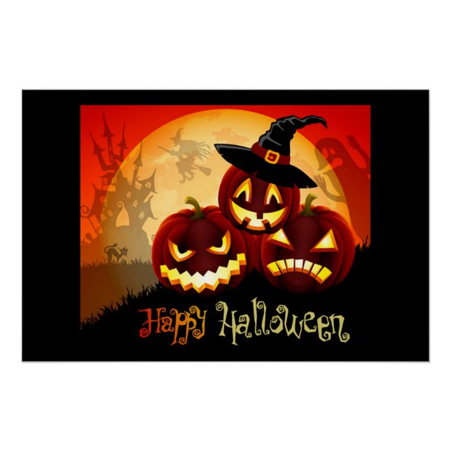 Póster Calabazas de Halloween (Anverso)