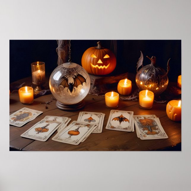 Póster Calabazas de Halloween batatas Cute Spooky la magi (Frente)