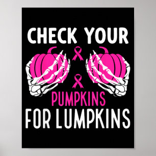 Póster Calabazas de Revisión Conciencia del Cáncer de Mam