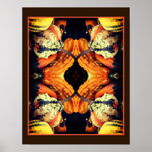 Póster Calabazas Decorativas Coloridas Abstracto