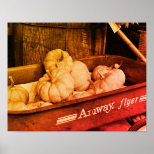 Póster Calabazas En Viejo Vómito Sepia Dolor