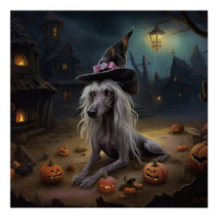 Póster Calabazas espeluznantes de Halloween con Cresta Ch