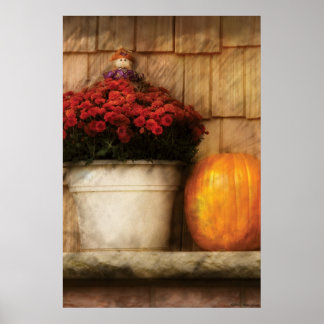 Póster Calabazas - Naturaleza muerta de otoño III