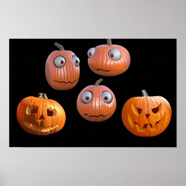 Póster Calabazas para Halloween. (Frente)