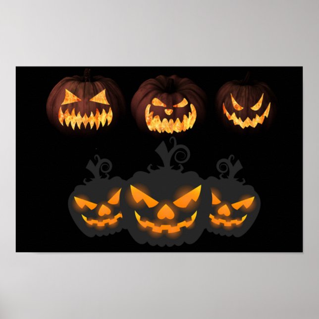 Póster Calabazas para Halloween. (Frente)