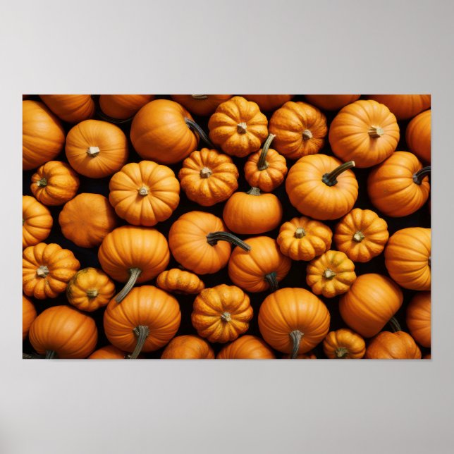 Póster Calabazas pequeñas para Halloween (Frente)