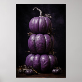 Póster Calabazas púrpuras apiladas