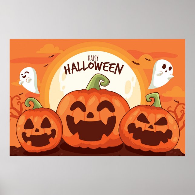 Póster Calabazas Y Fantasma (Frente)
