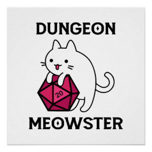 Póster Calabozo Meowster Gato Divertido
