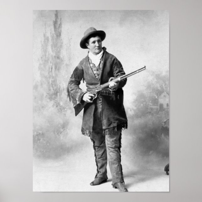 Póster Calamity Jane Holding A Rifle - 1895 (Frente)