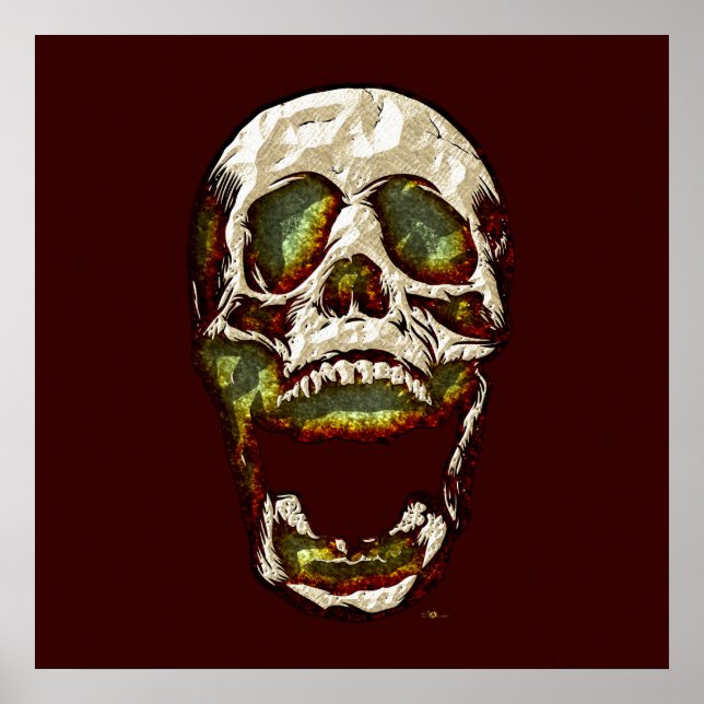 Póster Calavera antigua (Frente)